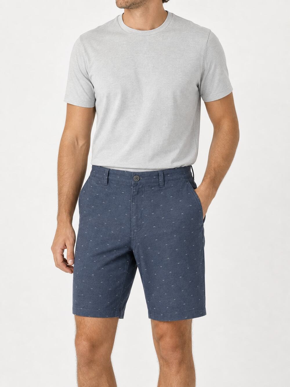 Travis Mathew Men's Blue Micro Print Stretch Golf Shorts Size 33 Athleisure